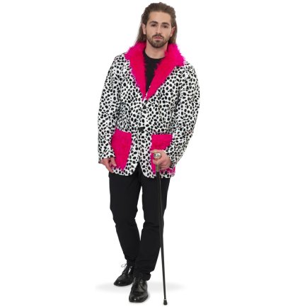 Jacke Pimp Daddy Kostüm Gangster 70er Jahre Party Herrenkostüm Retro Jacke Bad-Taste Millionär