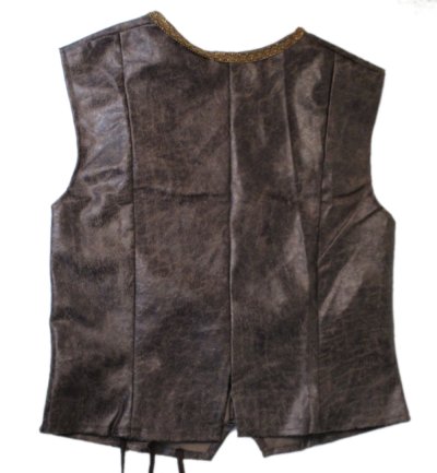 Damenkostüm 2-Teilig Frauenkleid und Weste in beige und braun Vintage Mittelalter Langarm Renaissance
