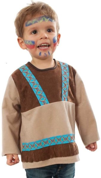 Kinderkostüm "Indianer Kleiner Bär" Ureinwohner Eingeborene Amerika Wilder Westen Karneval Fasching Kindergarten