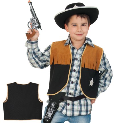 Kostüm Kinder Sheriff Weste Karneval
