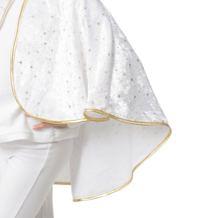 Kinderkostüm Cape Engel in weiß-Gold Größe 104/116