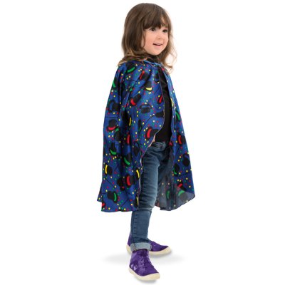 Zauberer Cape Kinder Umhang Fasching Verkleiden Magier Kinderkostüm Zauberlehrling Gr. 104/116