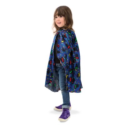 Zauberer Cape Kinder Umhang Fasching Verkleiden Magier Kinderkostüm Zauberlehrling Gr. 104/116