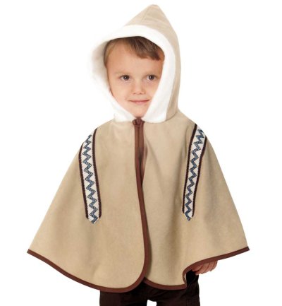 Kinderkostüm Cape Eskimo Umhang Inuit