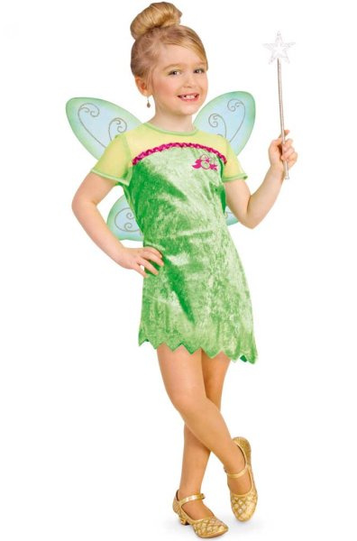 Kinderkostüm-Set Fee Liliane, 2-tlg. Kleid und Flügel, grün, Märchen, Karneval, Geburtstag, Mottoparty