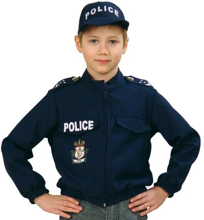 Kinderkostüm -Jacke- "Polizist Luxemburg" Karneval, Fasching, Mottoparty