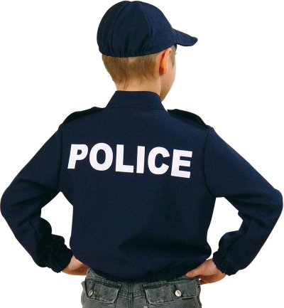 Kinderkostüm -Jacke- "Polizist Luxemburg" Karneval, Fasching, Mottoparty