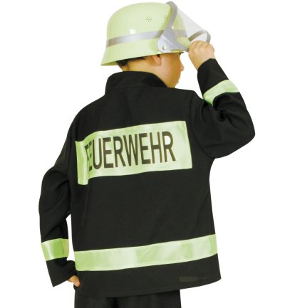Kinderkostüm "Feuerwehrmann schwarz" Karneval, Fasching, Mottoparty