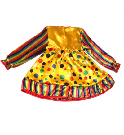 Kleid Clowni kurz, buntes Clown-Kostüm für Kinder, Klassiker