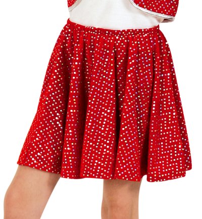 Kinderkostüm "Roxy Rot", Zweiteiliges Outfit mit Glitzerpunkten, Kinderstar, Showgirl