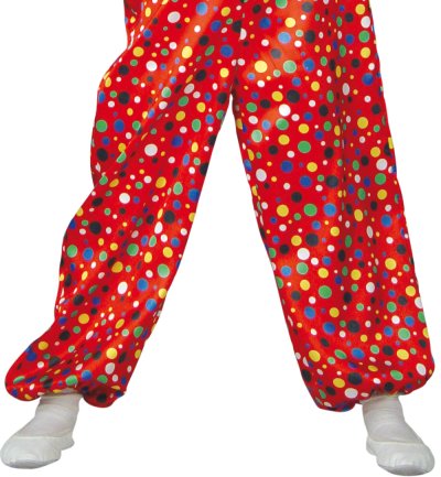 Kinderkostüm Clown Pünktchen Overall gepunktet rot Harlekin Kasper