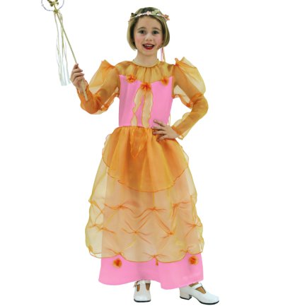 Kinderkostüm "Blumenkind", Kleid, Kinderkarneval, Kinderfasching, Mottoparty, Gr. 140
