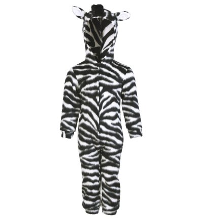 Zebra-Kostüm für Kinder mit Kapuze Overall Fasching Tier-Jumpsuit Karneval Kleinkinder-Karnevalskostüm Geburtstags-Geschenk