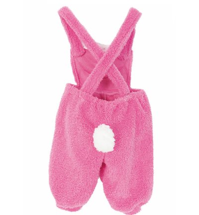 Kinderkostüm Hase Latzhose in rosa und Mütze mit Hasenohren Häschen