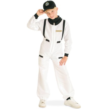 Kinderkostüm Astronaut, Anzug mit Mütze, Fasching, Karneval, Maskenball