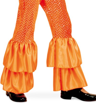 Kinderkostüm Josie Orange, Zweiteiliges Outfit Hose und Oberteil, Superstar, Kinderstar, Sängerin