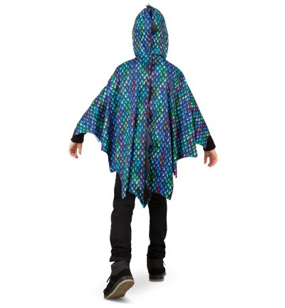 Cape Drache Kapuze mit integrierter Maske, Drachenumhang Ungeheuer Mythen Cosplay Manga Dino Feuerspeier Fabelwesen