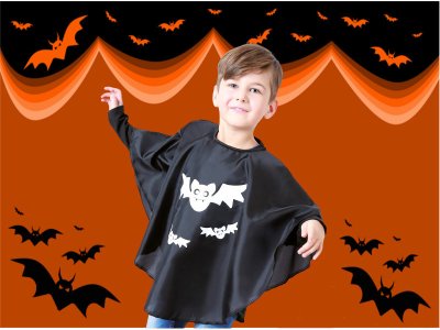 Cape Fledermaus Halloween Kostüm, Umhang für Kinder, Karneval Verkleidung