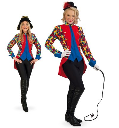Jacke Zirkusdirektorin Dompteurin bunt Gardeuniform