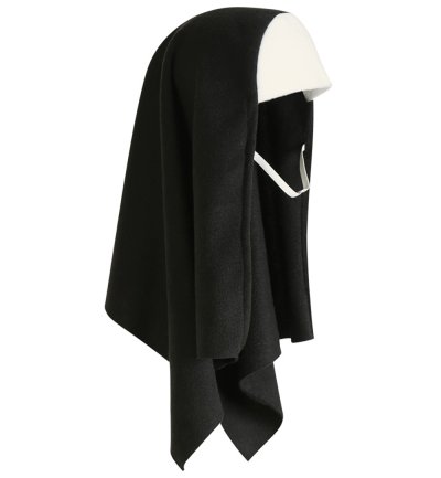 Damenkostüm Nonne – Authentisches Ordensschwester-Outfit in Schwarz-Weiß mit Kopfbedeckung und Kordel, Kloster-Look, für Verkleidungen aller Art