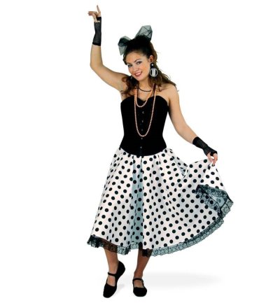 rockabilly kleid schwarz weiss gepunktet