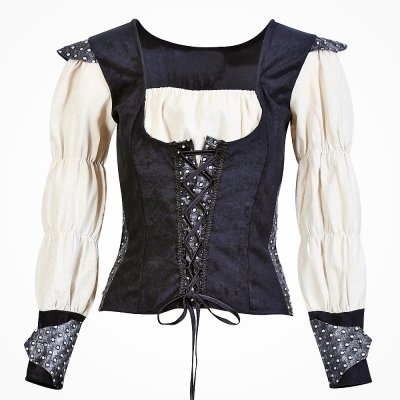 Mittelalter Kleid 2-tlg. Gewand Kleid Kostüm für Damen Faschingskleid Bluse Rock