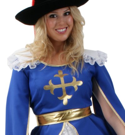 Damenkostüm Ritterin 2-teilig Kleid mit Gürtel Mittelalter Schwertkämpferin
