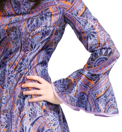 3-tlg. Damenkostüm Kleid+Weste Uschi mit Band