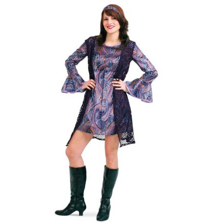 3-tlg. Damenkostüm Kleid+Weste Uschi mit Band