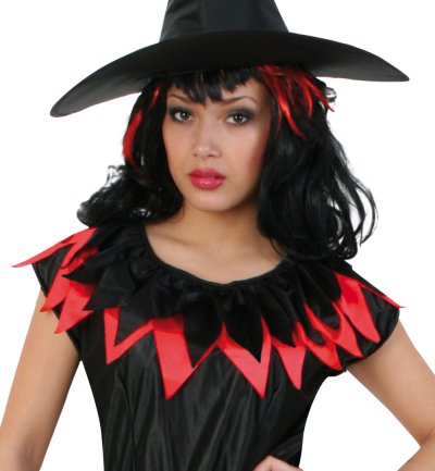 Hexenkostüm "Walpurga" mit Hut für Damen Halloween Karneval