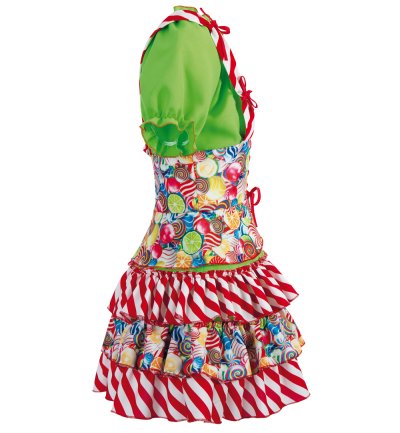 Kleid Sweety für Damen Süßigkeiten Sweets Lollipop Zuckerstangen Snacks bunt Bonbons
