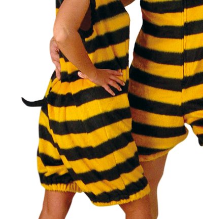 "Hummel" Overall mit Kapuze für Erwachsene Bienenkostüm