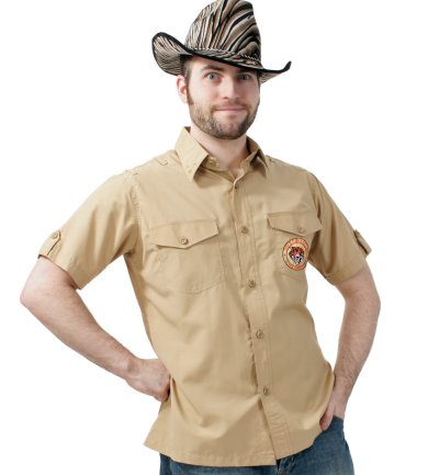 Herrenkostüm „Dschungelhemd“ Ranger Forscher Expedition Karneval Mottoparty