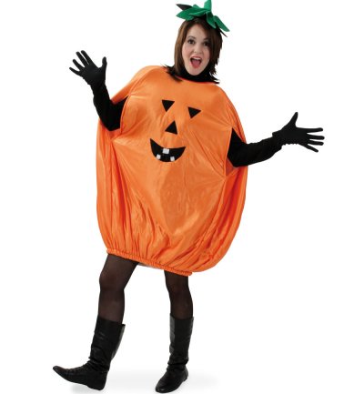 "Kürbis" Kostüm für Damen Kleid und Hut Halloween Karneval