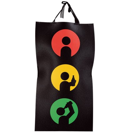 Kostüm "Ampelmännchen", 1-teiliges Spaß-Kostüm im Ampel-Design