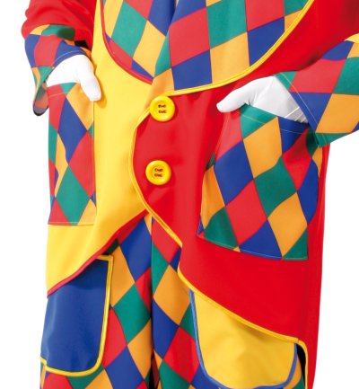 Herren-/Damenkostüm Clowns-Frack "Chico", Karneval, Fasching, Mottoparty