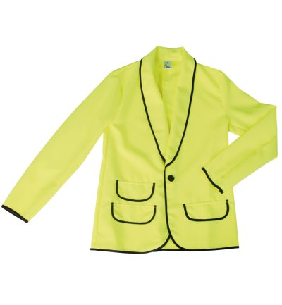 Jacke neon gelb mit schwarzen Akzenten für Herren, Jackett, Sakko