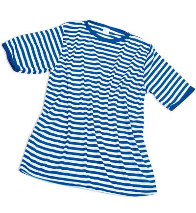 Kostüm - Set Schlafmütze, 2-TLG. Ringel-Shirt Kurzarm (Baumwolle) und Schlafhaube, blau/weiß, Schlafwandler, Clown