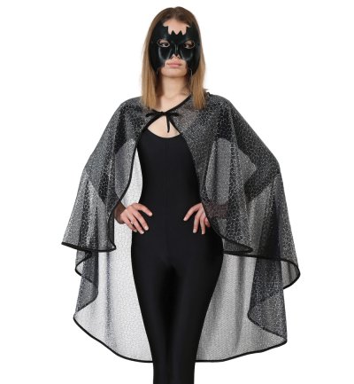 Halloween Cape Umhang Damen Karneval Cosplay Mottoparty Verkleidung Requisiten Hexe Teufel Fledermaus Spinne Zauberer