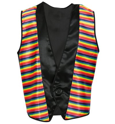 1-teilige Kostümweste Regenbogen Unisex für Erwachsene Rainbow CSD bunt Sakko