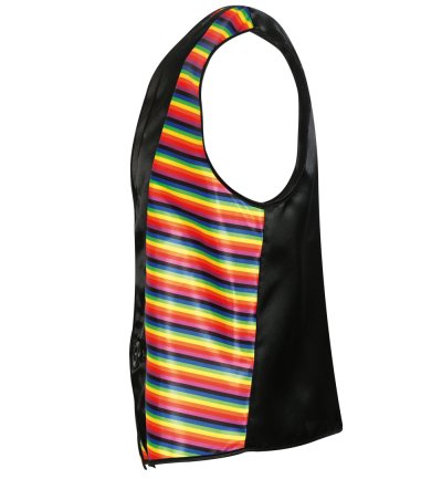 1-teilige Kostümweste Regenbogen Unisex für Erwachsene Rainbow CSD bunt Sakko