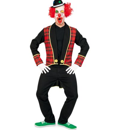 Clown-Frack Bobbo, Männerkostüm, Karneval, Fasching, Mottoparty