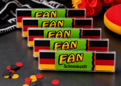 Deutschland Fan Schminkstift Schwarz Rot Gold – 3-in-1 Fan Schminke für EM, WM & Public Viewing | 3er, 5er oder 10er Pack