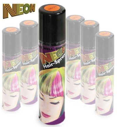 Neon Hair-Spray in verschiedenen knalligen Farben, Haarschmuck