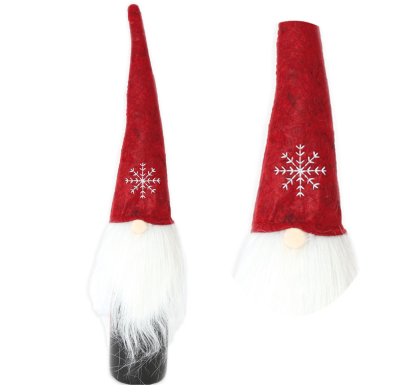 Flaschenüberzug Wichtel Geschenk Weihnachten Mitbringsel Weihnachtsdeko Tischdeko Flaschendeko
