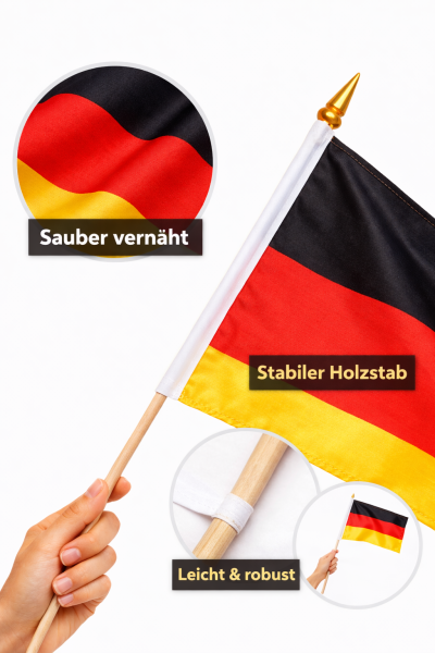 Flagge FAN ca. 30 x 45 cm, Deutschland, Fußball, WM, EM