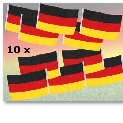 Flagge Deutschland Fahne, mit Metallösen, ca. 60 x 90 cm, versch. Ausführungen, Fanartikel