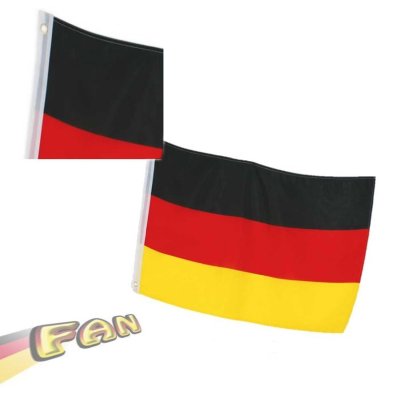 Set-Flagge  10 x Deutschland Fahne, mit Metallösen, 5x klein & 5x groß  BRD Fanartikel Deutschlandflagge