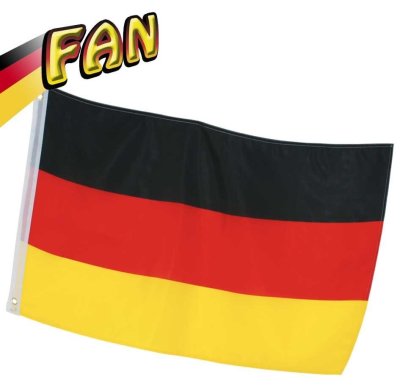 Set-Flagge  10 x Deutschland Fahne, mit Metallösen, 5x klein & 5x groß  BRD Fanartikel Deutschlandflagge