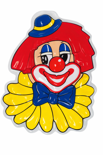 Wand-Deko Clown Wandbild Party Fasching Karneval 3D ca. 30 cm hoch